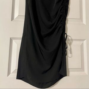 Black mid-length skirt with side tie 🖤